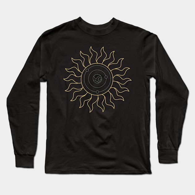 Solar system in the sun Long Sleeve T-Shirt by WiliamGlowing